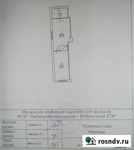 1-комнатная квартира, 21 м², 2/2 эт. на продажу в Хвалынске Хвалынск - изображение 1