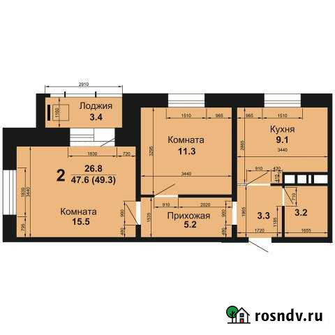 2-комнатная квартира, 49 м², 9/10 эт. на продажу в Коврове Ковров - изображение 1