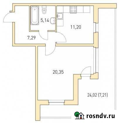 1-комнатная квартира, 51 м², 3/4 эт. на продажу в Кузьмоловском Кузьмоловский - изображение 1
