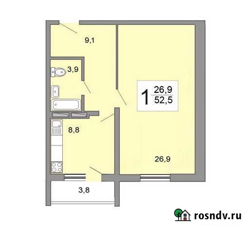 1-комнатная квартира, 52 м², 2/12 эт. на продажу в Засечном Засечное - изображение 1