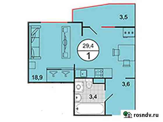 Квартира-студия, 30 м², 15/16 эт. на продажу в Ставрополе Ставрополь