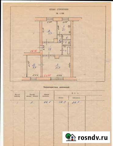 3-комнатная квартира, 66 м², 1/3 эт. на продажу в Каменке Пензенской области Каменка - изображение 1