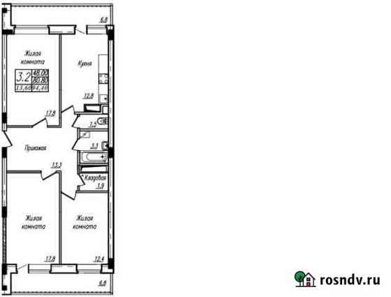3-комнатная квартира, 96 м², 5/21 эт. на продажу в Липецке Липецк