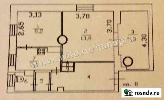 3-комнатная квартира, 47 м², 1/2 эт. в аренду на длительный срок в Лесколово Лесколово
