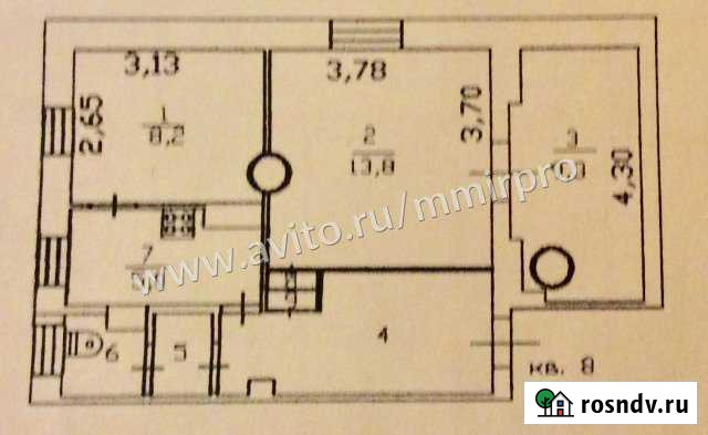 3-комнатная квартира, 47 м², 1/2 эт. в аренду на длительный срок в Лесколово Лесколово - изображение 1