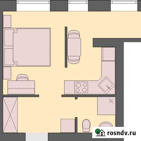 Квартира-студия, 27 м², 4/5 эт. на продажу в Белгороде Белгород - изображение 1