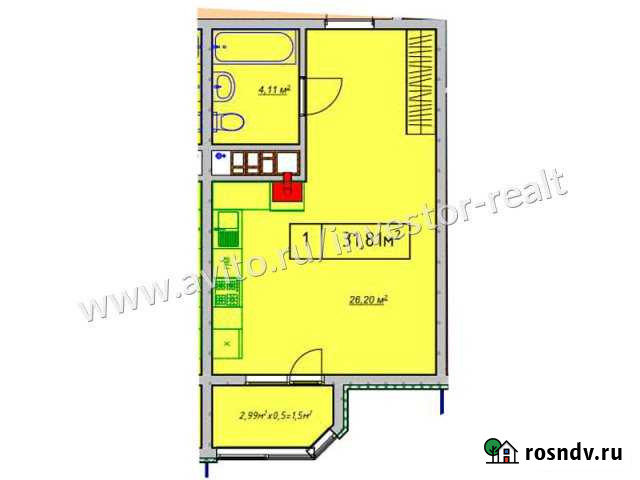 Квартира-студия, 31 м², 4/7 эт. на продажу в Геленджике Геленджик - изображение 1