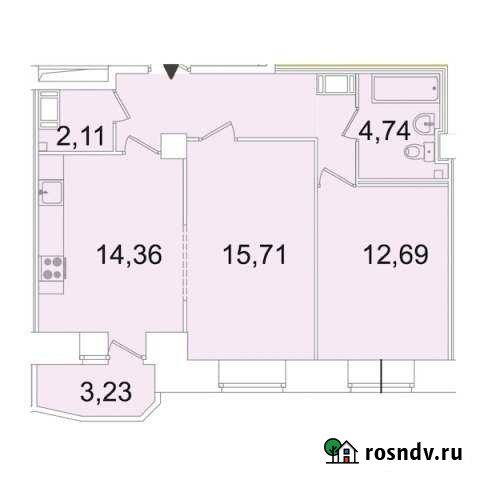 2-комнатная квартира, 60 м², 13/20 эт. на продажу в Санкт-Петербурге Санкт-Петербург - изображение 1