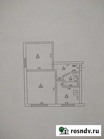 2-комнатная квартира, 36 м², 3/5 эт. на продажу в Волоконовке Волоконовка - изображение 1