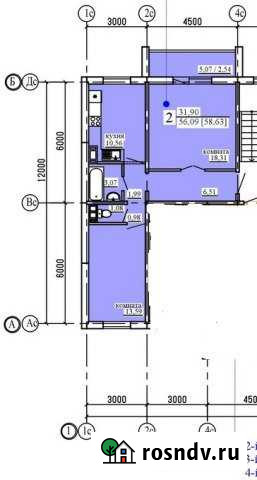 2-комнатная квартира, 56 м², 4/10 эт. на продажу в Магнитогорске Магнитогорск - изображение 1