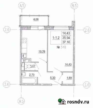 1-комнатная квартира, 37 м², 3/8 эт. на продажу в Агалатово Агалатово