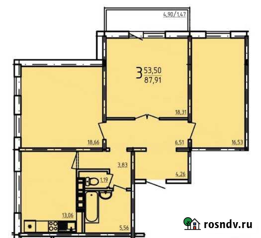 3-комнатная квартира, 88 м², 6/16 эт. на продажу в Магнитогорске Магнитогорск - изображение 1