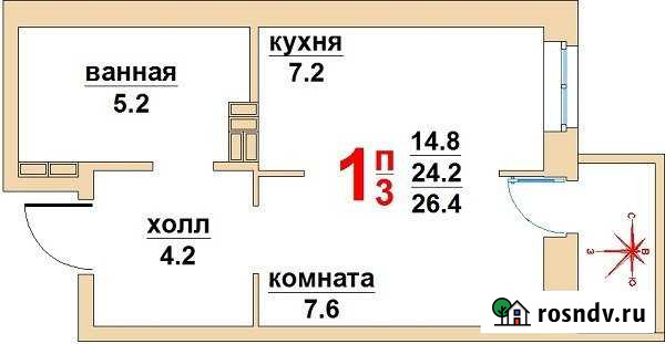 1-комнатная квартира, 26 м², 7/12 эт. на продажу в Березовском Свердловской области Березовский - изображение 1