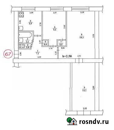 3-комнатная квартира, 60 м², 5/5 эт. на продажу в Саках Саки - изображение 1
