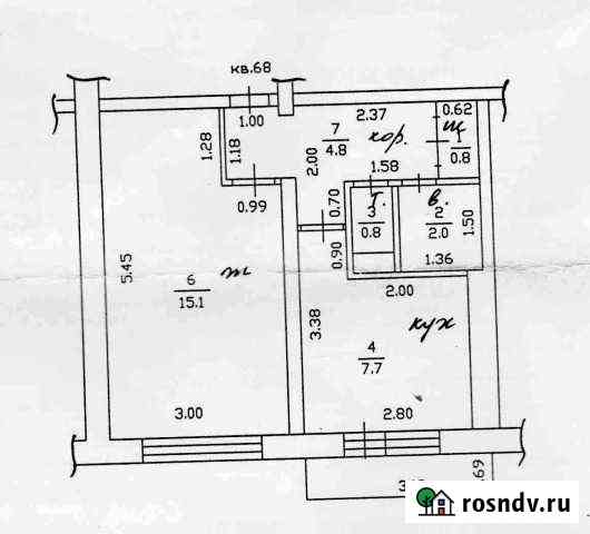 1-комнатная квартира, 31 м², 3/5 эт. на продажу в Гусино Гусино