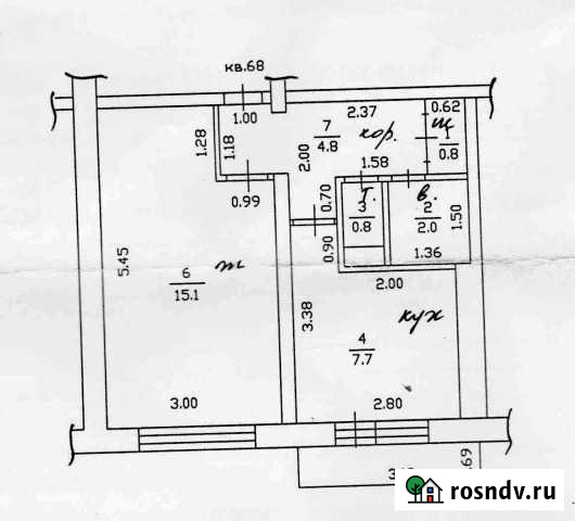 1-комнатная квартира, 31 м², 3/5 эт. на продажу в Гусино Гусино - изображение 1