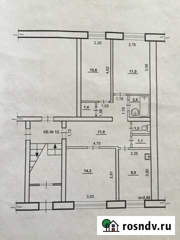 3-комнатная квартира, 62 м², 1/3 эт. на продажу в Югорске Югорск - изображение 1