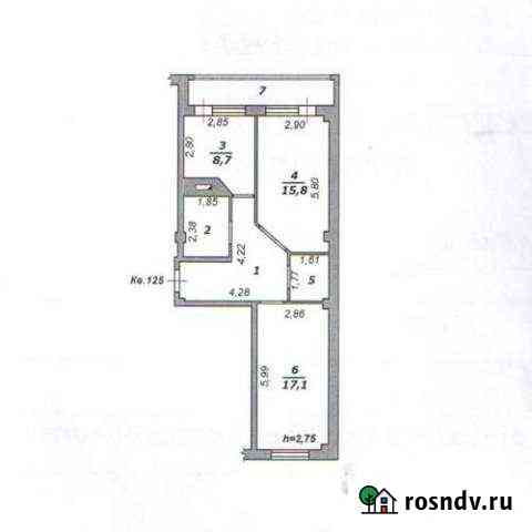 2-комнатная квартира, 59 м², 1/6 эт. на продажу в Дубовом Дубовое