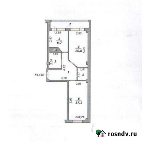 2-комнатная квартира, 59 м², 1/6 эт. на продажу в Дубовом Дубовое - изображение 1