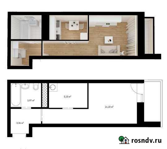 Квартира-студия, 29 м², 20/24 эт. на продажу в Липецке Липецк - изображение 1