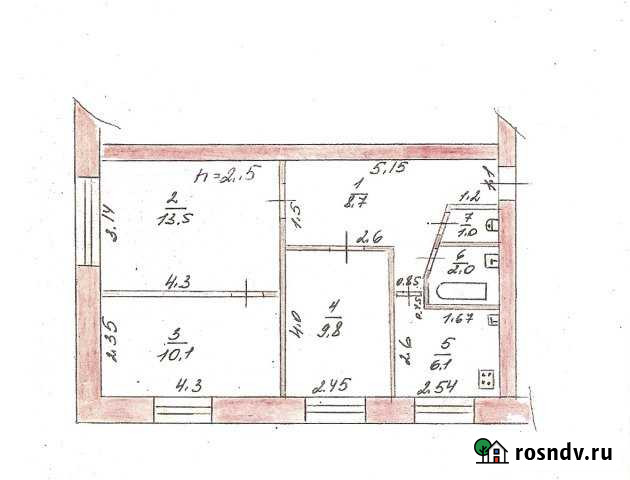 3-комнатная квартира, 51 м², 5/5 эт. на продажу в Сердобске Сердобск - изображение 1