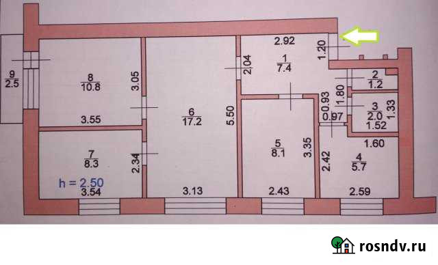 4-комнатная квартира, 60 м², 3/5 эт. на продажу в Рыльске Рыльск - изображение 1
