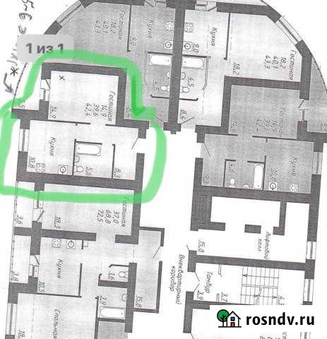 1-комнатная квартира, 42 м², 5/12 эт. на продажу в Саранске Саранск - изображение 1