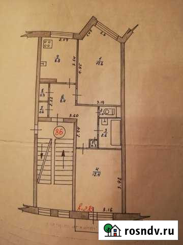 2-комнатная квартира, 54 м², 3/5 эт. на продажу в Котласе Котлас - изображение 1