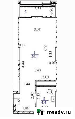 Своб. планировка, 31.9 кв.м., 5/10 эт. Екатеринбург - изображение 1