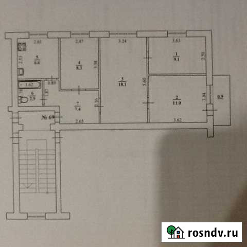 4-комнатная квартира, 63 м², 5/5 эт. на продажу в Отрадном Отрадный - изображение 1
