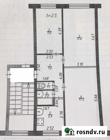 3-комнатная квартира, 63 м², 3/3 эт. на продажу в Кондрово Кондрово - изображение 1