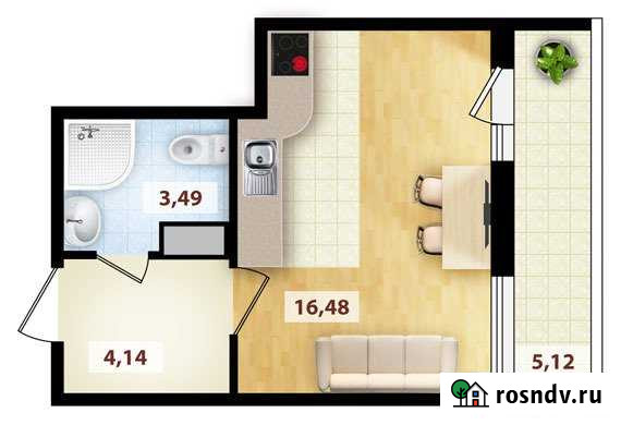 Квартира-студия, 27 м², 3/16 эт. на продажу в поселке Свердлова Свердлова - изображение 1
