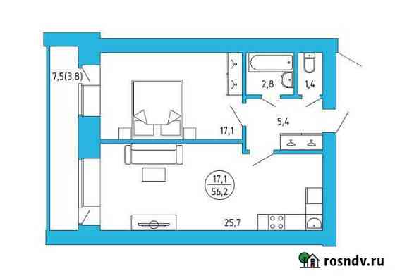 2-комнатная квартира, 56 м², 12/14 эт. на продажу в Ухте Ухта