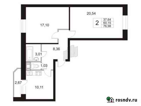 2-комнатная квартира, 77 м², 18/18 эт. на продажу во Всеволожске Всеволожск