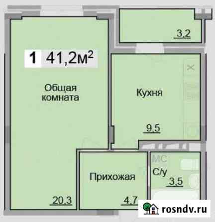 1-комнатная квартира, 41 м², 3/8 эт. на продажу в Рассвете Тульской области Рассвет