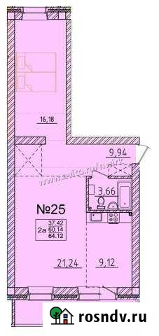 2-комнатная квартира, 68 м², 1/3 эт. на продажу в Маркове Маркова - изображение 1