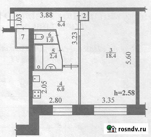 1-комнатная квартира, 35 м², 1/2 эт. на продажу в Талажском Авиагородке Талажский Авиагородок - изображение 1