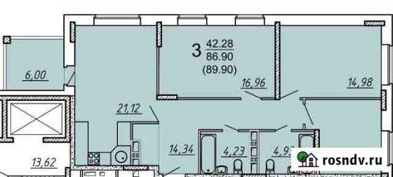3-комнатная квартира, 89 м², 13/15 эт. на продажу в Брянске Брянск