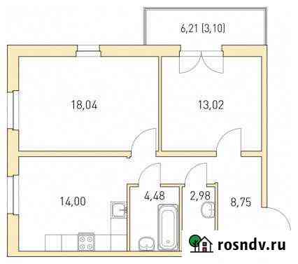 2-комнатная квартира, 64 м², 1/4 эт. на продажу в Кузьмоловском Кузьмоловский