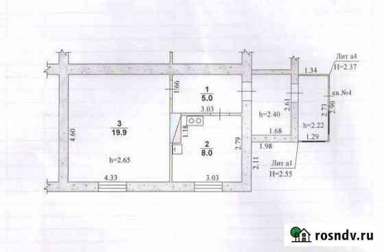 1-комнатная квартира, 32 м², 1/1 эт. на продажу в Поворино Поворино
