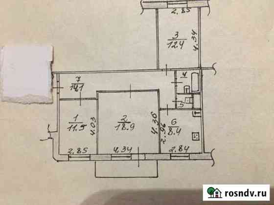 3-комнатная квартира, 70 м², 2/5 эт. на продажу в Балабаново Балабаново