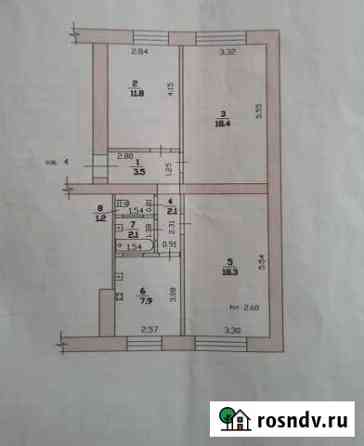 3-комнатная квартира, 65 м², 2/2 эт. на продажу в Моршанске Моршанск