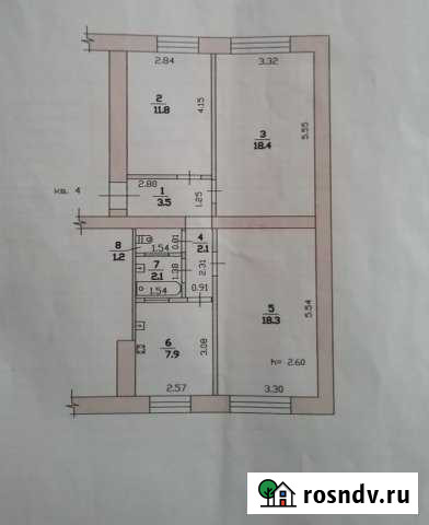 3-комнатная квартира, 65 м², 2/2 эт. на продажу в Моршанске Моршанск - изображение 1