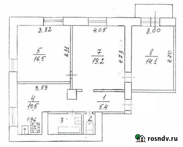 3-комнатная квартира, 71 м², 3/4 эт. на продажу в Трехгорном Трехгорный - изображение 1