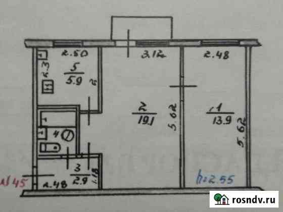 2-комнатная квартира, 45 м², 4/4 эт. на продажу в Ленинском Еврейской АО Ленинское