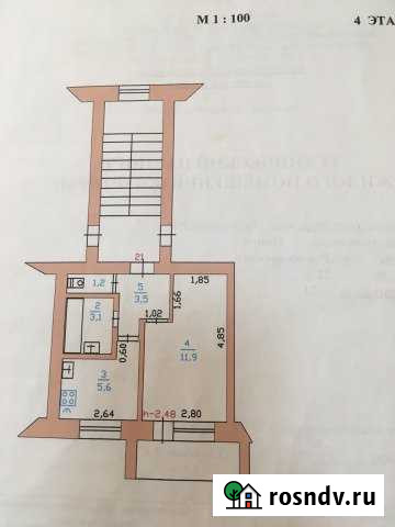 1-комнатная квартира, 25 м², 4/5 эт. на продажу в Ишиме Ишим - изображение 1