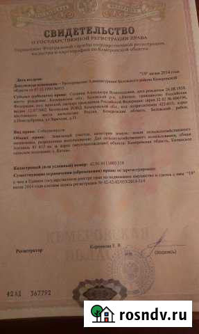 Участок СНТ, ДНП 1100 сот. на продажу в Белово Белово - изображение 1