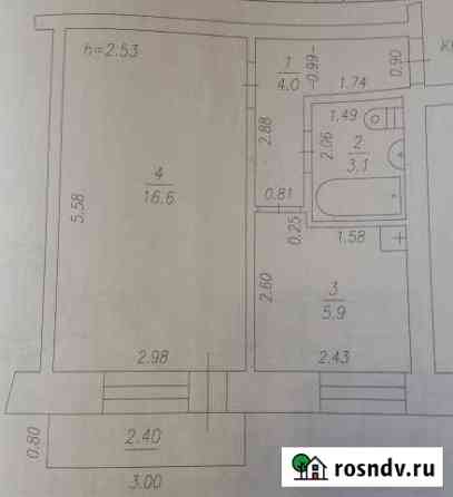 1-комнатная квартира, 30 м², 4/5 эт. на продажу в Топках Топки