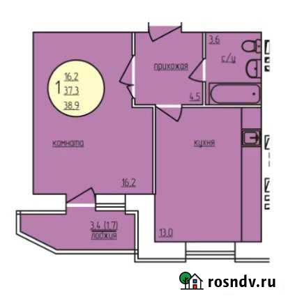 1-комнатная квартира, 39 м², 2/10 эт. на продажу в Волжском Самарской области Волжский - изображение 1