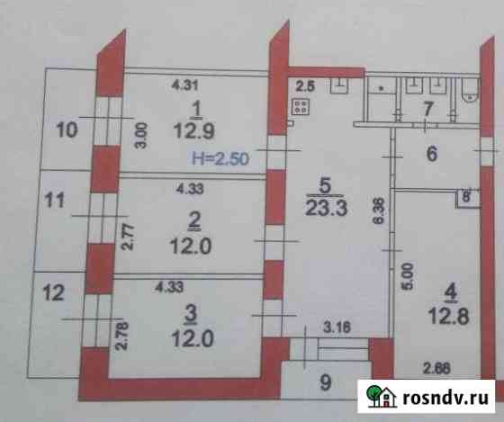 Комната 12 м² в 4-ком. кв., 4/4 эт. на продажу в Сергиевом Посаде Сергиев Посад